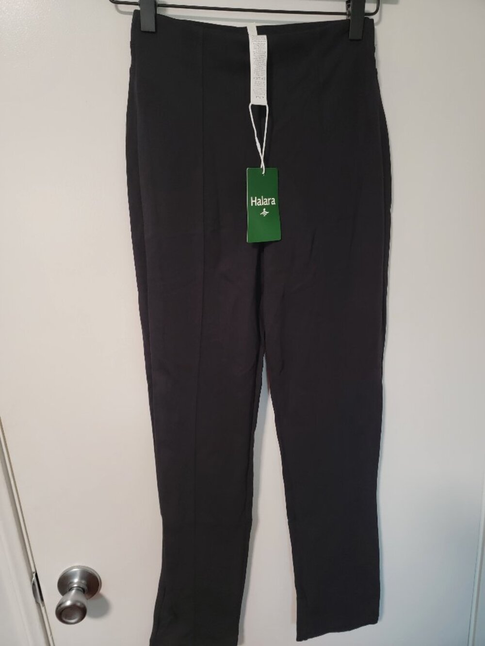 Black Halara Flex High Waisted Pocket Slim Work Pants
